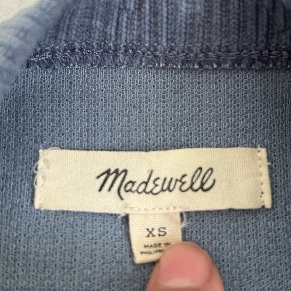 Madewell Striped Jacquard Funnelneck Top - Picture 2 of 8